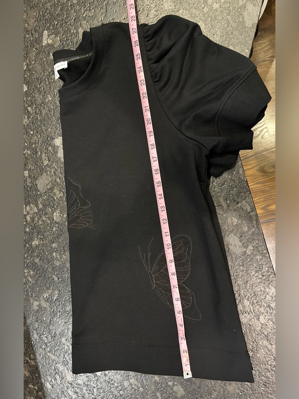 Jane+Delancey French Terry Black Butterfly Embroidered Sweatshirt - Picture 8 of 8